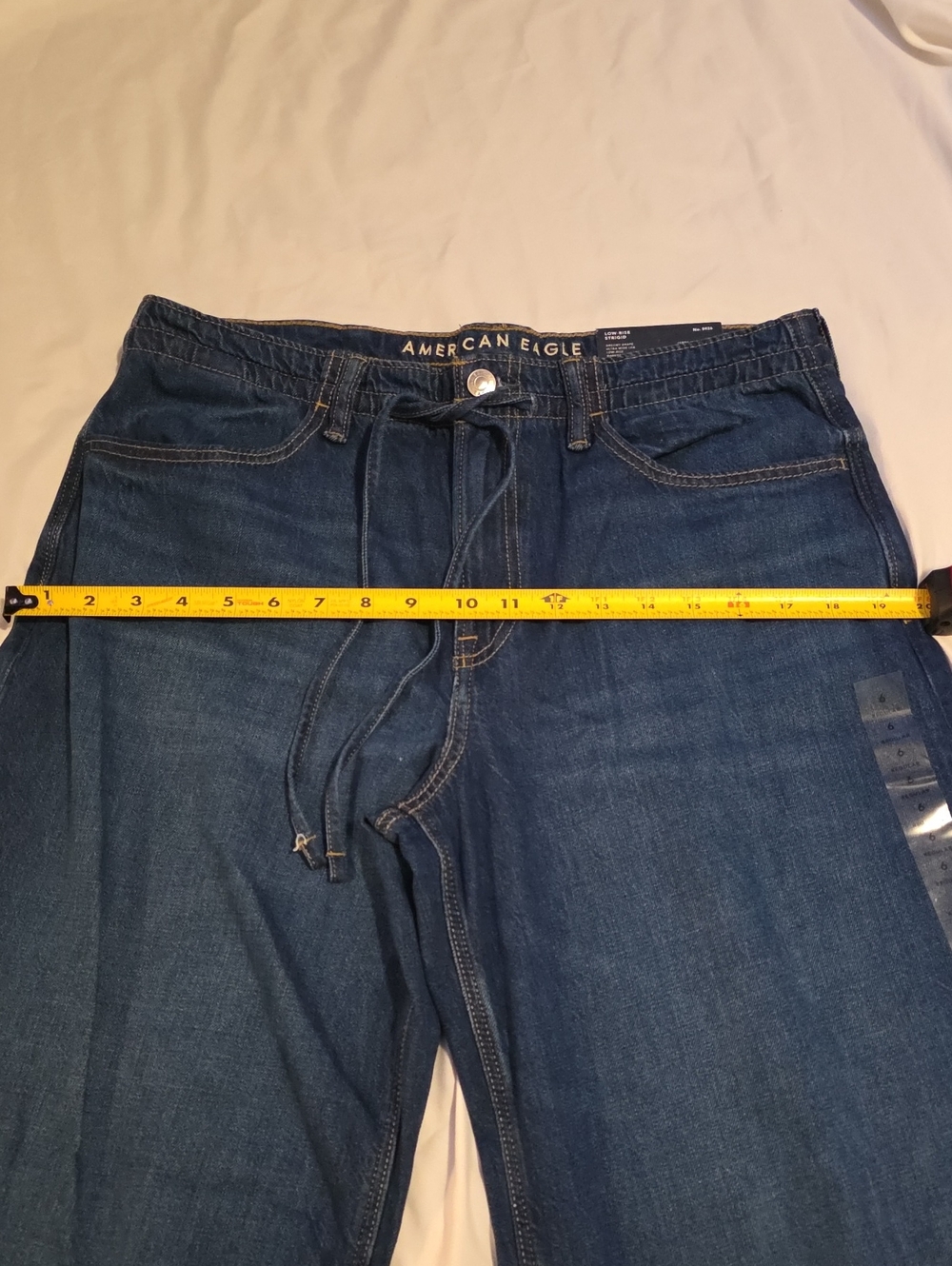 American Eagle Low Rise Strigid Ultra Wide Leg Jeans Size 6 - Picture 15 of 15